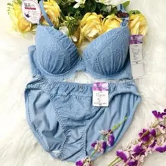 下着☆C75 ブラジャー＆ショーツセット　ブルーレース