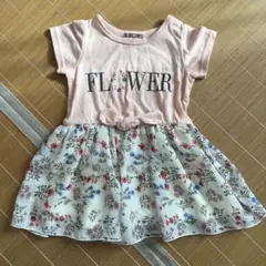 bellwink フラワープリントワンピース ピンク