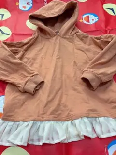 coca 裾フリルパーカー