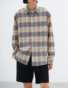 Auralee SUPER LIGHT WOOL CHECK SHIRT 4のサムネイル