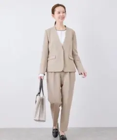 ウルトラストレッチ ノーラペルジャケット38 セットアップ　パンツ36