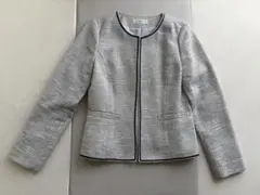 超美品　ノーリーズライト　ツィードノーカラージャケット