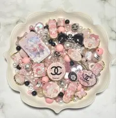 【52】ビーズ組み合わせセット ピンク、パール、ブラック系