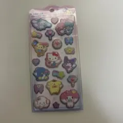 サンリオ　キラキラマシュマロステッカー　サンリオキャラクターズ