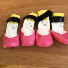 犬靴下 ピンクMサイズ　ラバーソックスペットパラダイス