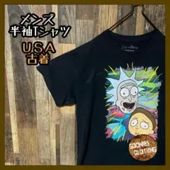 ブラック キャラクター 海外 アニメ L メンズ USA古着 半袖 Tシャツ