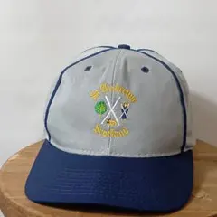 希少90s英国製 KANGOL×セントアンドリュース ヴィンテージキャップ 紺灰のサムネイル
