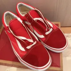 Old Skool Red スニーカー本革のサムネイル