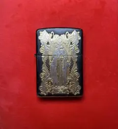 ZIPPO アラベスク ダイアゴナル ブラウンマーブル 両面加工 ジッポ 