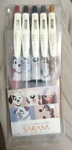 新品未使用　SARASA CLIP ディズニー わんわん物語 5色セットのサムネイル