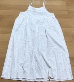 ホワイトキャミソールロングワンピース Lサイズ