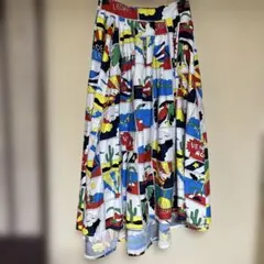 RODEO CROWNS フレアスカート 総柄 アシメロング丈のサムネイル