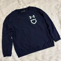 アンダーアーマー ジュニア ウィンドブレーカー 160 YXL 紺 コールドギア