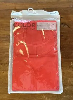 ユニクロ　カラーリブタンクトップ　Mサイズ　オレンジ
