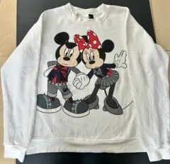 ミッキー ミニー スウェットシャツ ホワイト M