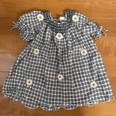 ZARABaby 花柄刺繍スモッキングワンピース　98 2〜3yearsのサムネイル