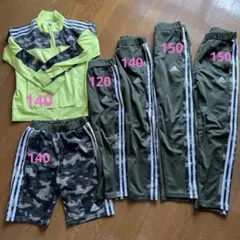 adidas ジャージ　セット まとめ売り　120,140,150