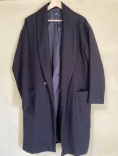 HARE ブラック ロングコート ウエストベルト付き