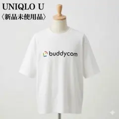 新品　UNIQLO U エアリズム buddycomロゴ Tシャツ L 白