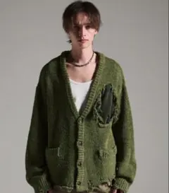 GRANCY】Damage Boucle Knit Cardigan サイズM - メルカリ