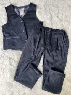 アプレレクール　フォーマルベストとパンツセットチェック柄　130cm