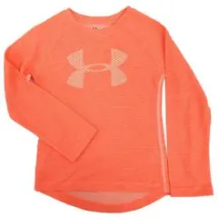 新品 Under Armour キッズ 長袖カットソー蛍光オレンジ 110cm