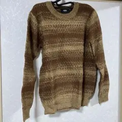 ブラウン ニットセーター S/M/L/XL