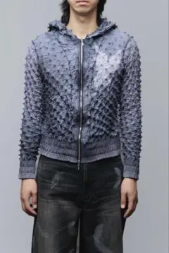 MASU SPIKY ZIP-UP HOODIEポップコーン　46 MASU SPIKY HOODIE ポップコーン ジップパーカー 46 短丈 - メルカリ