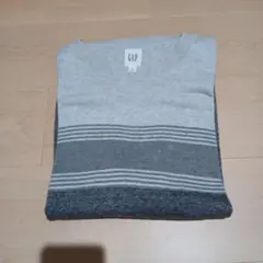 アメカジ GAP グレー ストライプ ニット ゆったりMサイズのサムネイル