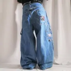 USA製 90s 極太 NYC TEK ワイドデニム ペインター バギー W38