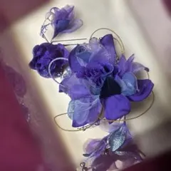 ‼️SALE‼️ 紫色の花 コサージュ 2点セット