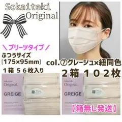 SOKAITEKI ソウカイテキ プリーツマスク ふつうサイズ ２箱１０２枚
