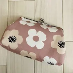 花柄がま口財布