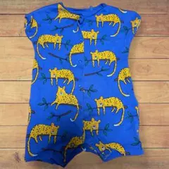 【美品】next ロンパース 80 青 総柄