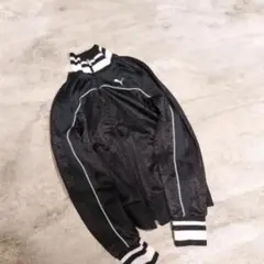 【PUMA】 プーマ 90's 復刻風 クラシック トラックジャケット 黒白 S