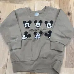 Disney Mickey Mouse トレーナー 90cm ベージュ
