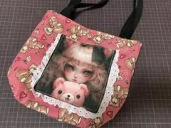 ハンドメイド　トートバッグ　くま　女の子