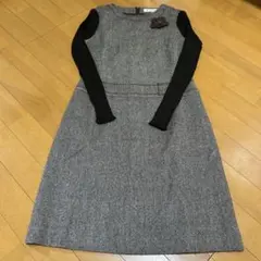 新品タグ付き　エムズグレイシー　総レース　花ボタン　ワンピース　日本製 新品タグ付き エムズグレイシー 総レース 花ボタン ワンピース