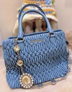 miu miu マテラッセ ビジュー2wayバッグ - メルカリ