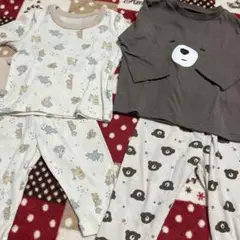 動物柄ベビーパジャマ 上下セット 70cm
