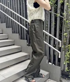 Spick & Span｜カーキパンツ｜ウエスト調整可能｜LOT No.のサムネイル