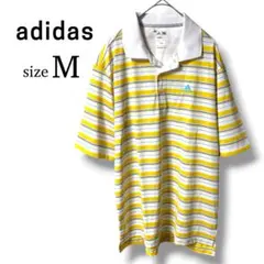 【新品未使用】アディダス ポロシャツ M ゴルフ CLIMALITE ボーダー