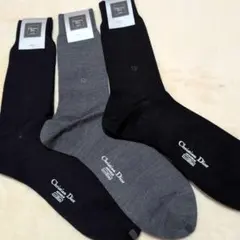 Christian Dior ソックス 3足セット 25㌢　紳士メンズまとめ売り