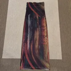 【最終お値下げ】ZARA アートプリント タイトロングワンピースM