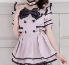 LIZLISA チョーカートレンチライクセットアップ ピンク×ブラック