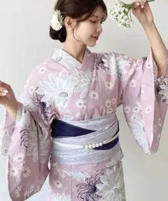 浴衣 帯セット ピンク 花柄