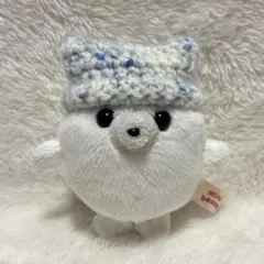 小さいぬいぐるみ用＊猫耳ニット帽＊水色ミックス