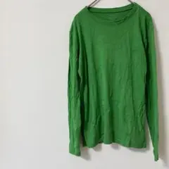 HANNAH 【S】長袖Tシャツ 緑　グリーン　綿100% シンプル