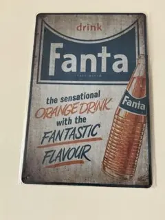 Fanta ファンタ レトロ ブリキ看板 インテリア