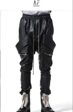 a.f artefact シープレザーカーゴパンツ サルエルスキニー opiumのサムネイル